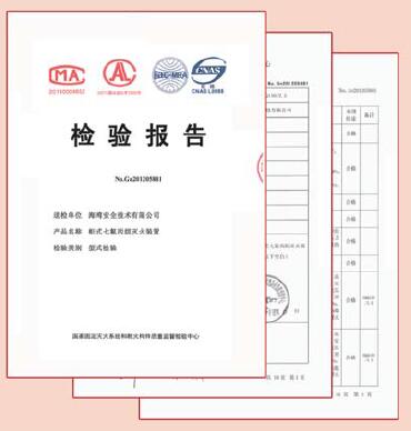 消防氣體滅火檢測報(bào)告