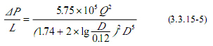 管網(wǎng)的阻力損失應(yīng)根據(jù)管道種類(lèi)確定。當(dāng)采用鍍鋅鋼管時(shí)，其阻力損失可按下式計(jì)算